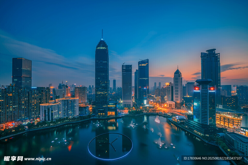 武汉金融街城市夜景