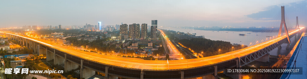 武汉天兴洲大桥夜景