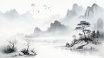水墨山水装饰画
