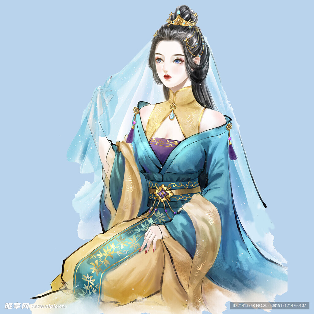 古风典雅的古装女子形象