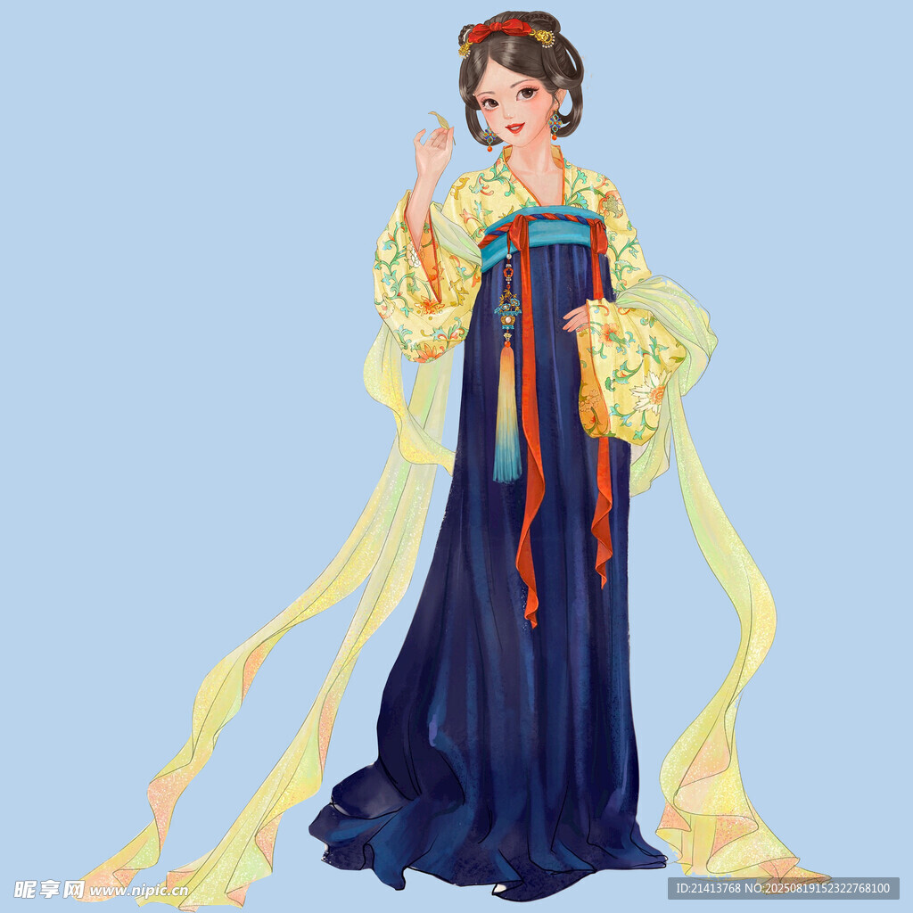 古典汉服女子优雅身姿