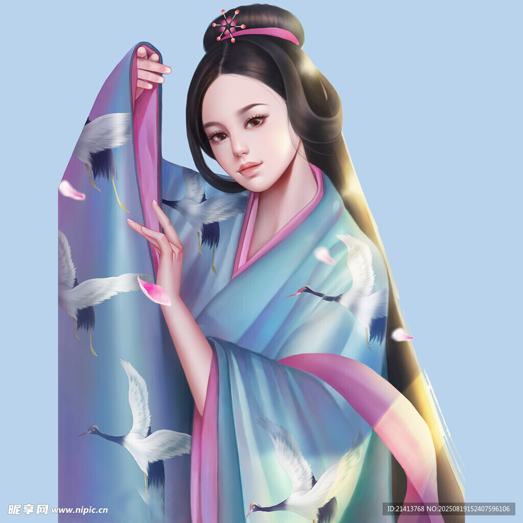 古风汉服女子 优雅展风姿