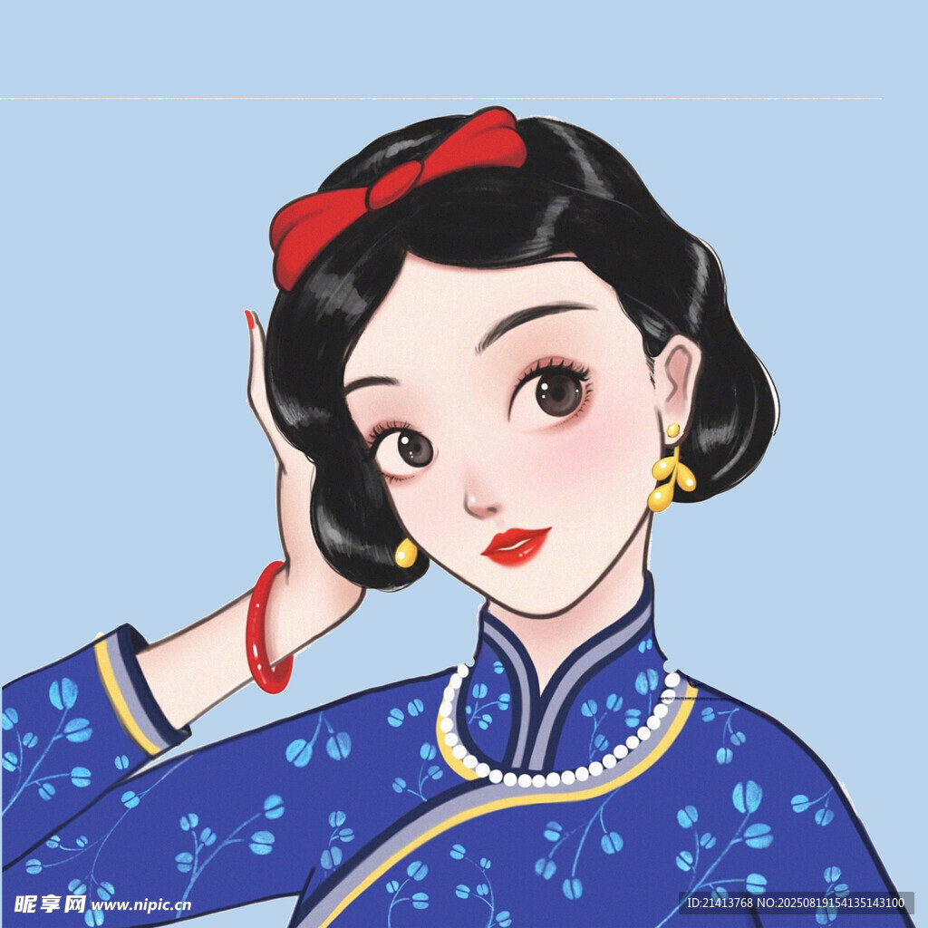 复古旗袍少女的优雅瞬间