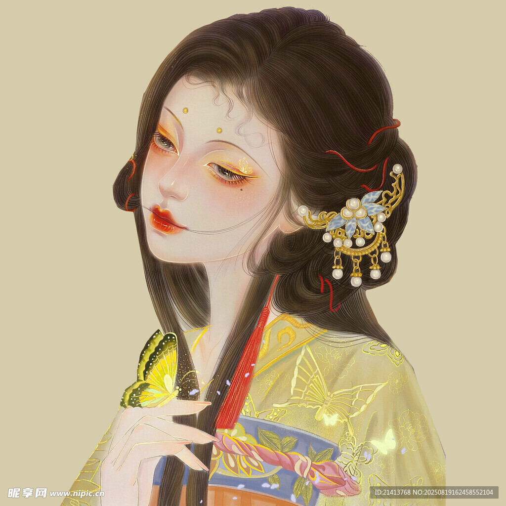 古风佳人 华服金饰展雅韵