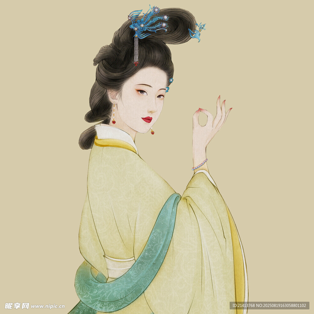 古典优雅的古装女子形象