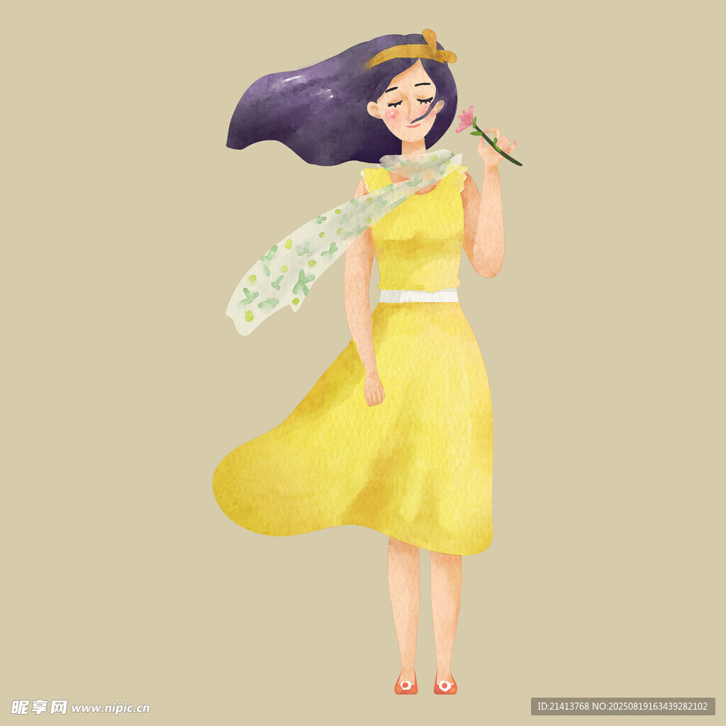 手持魔杖的黄衣梦幻少女