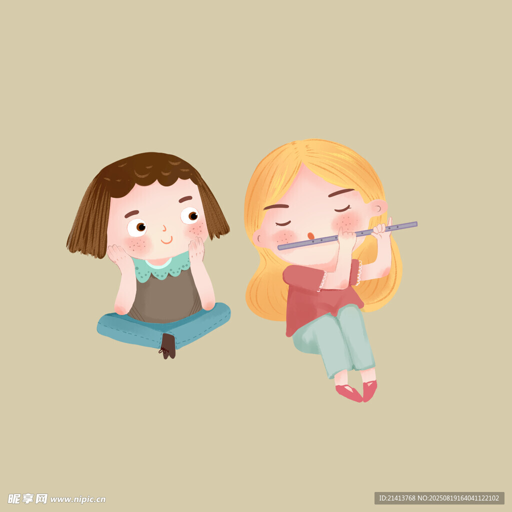 两个女孩的音乐时光