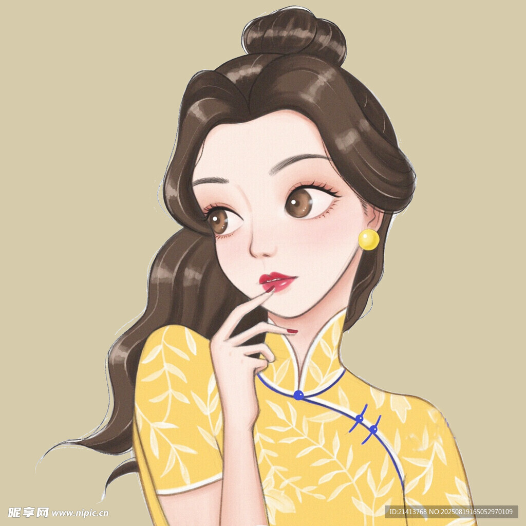优雅旗袍女子的迷人瞬间