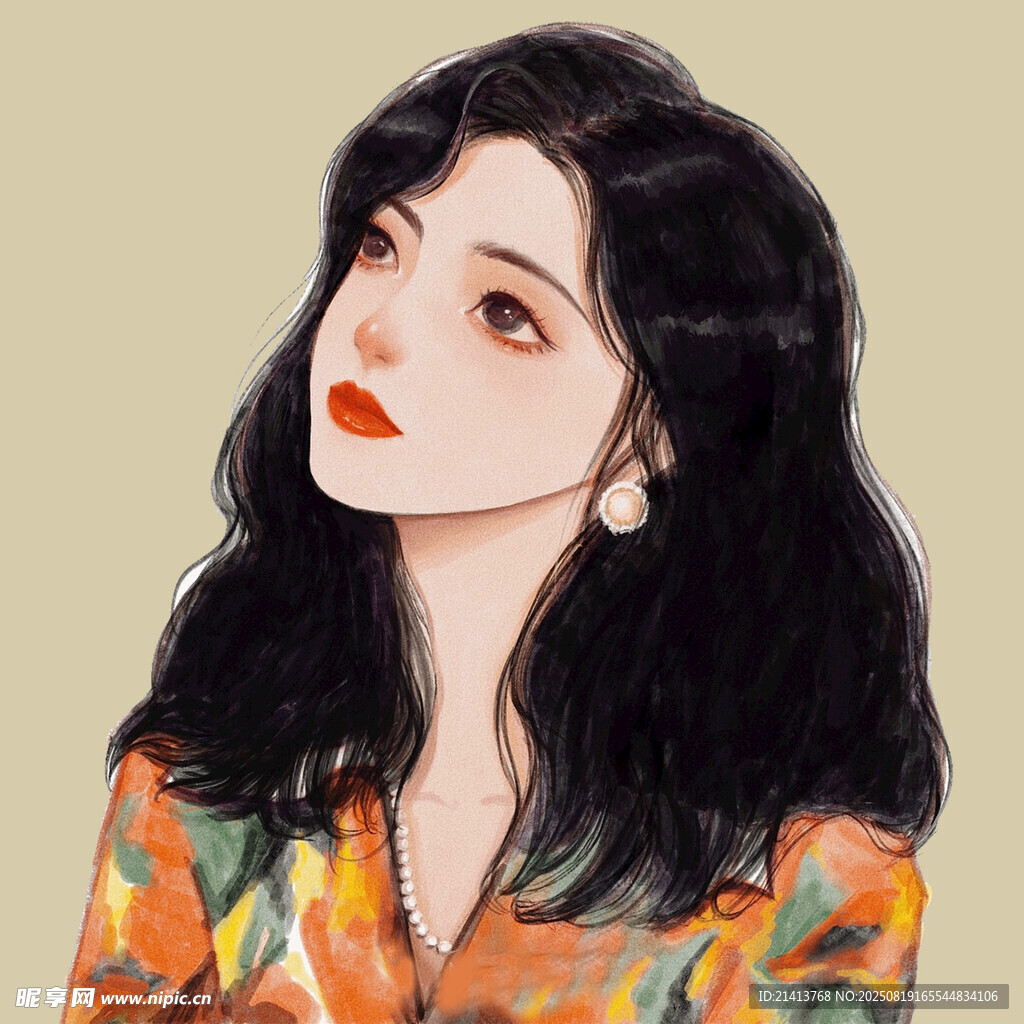 时尚长发女子的多彩穿搭