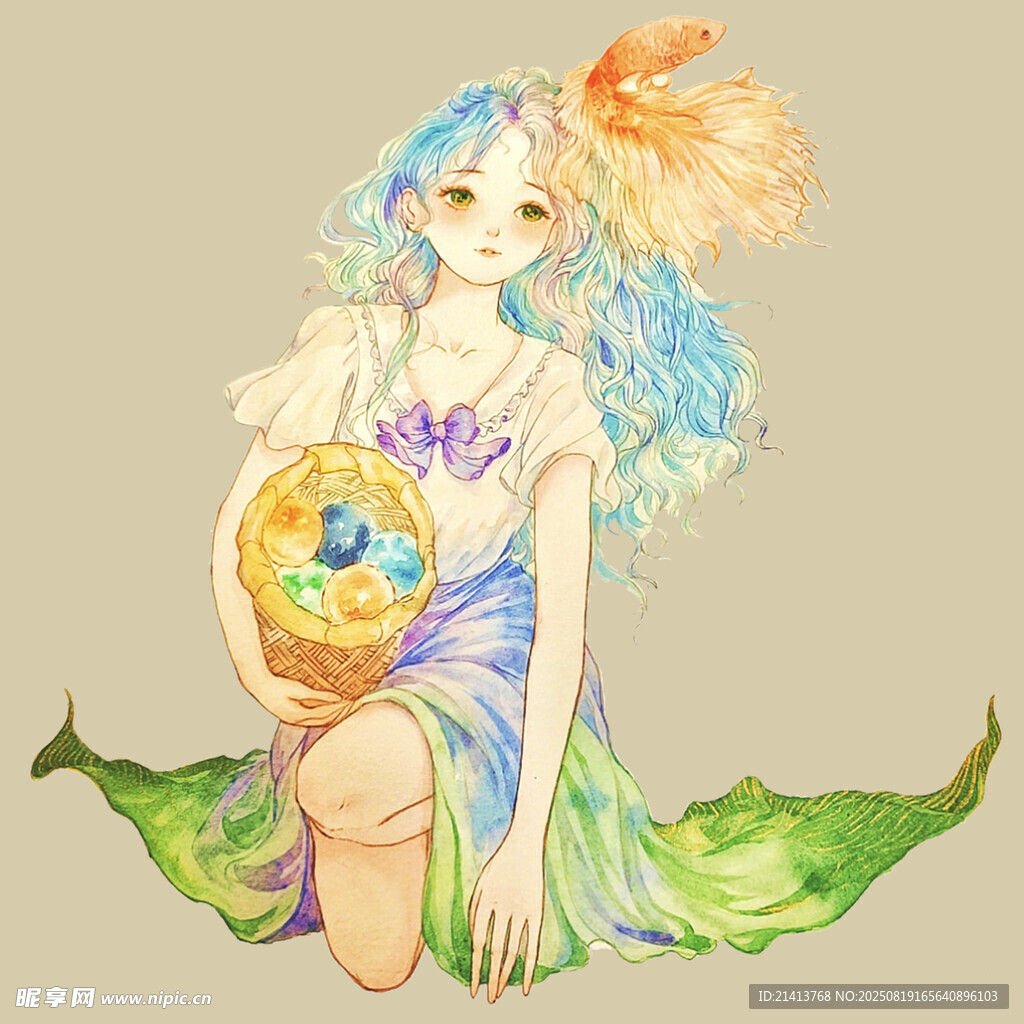 梦幻精灵少女持神秘圆球