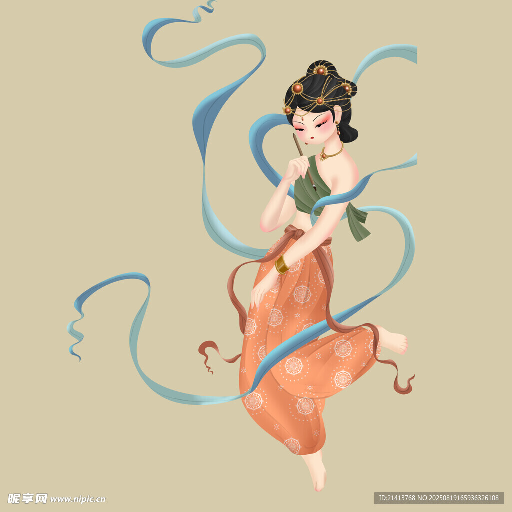 敦煌飞天神女 曼妙舞姿