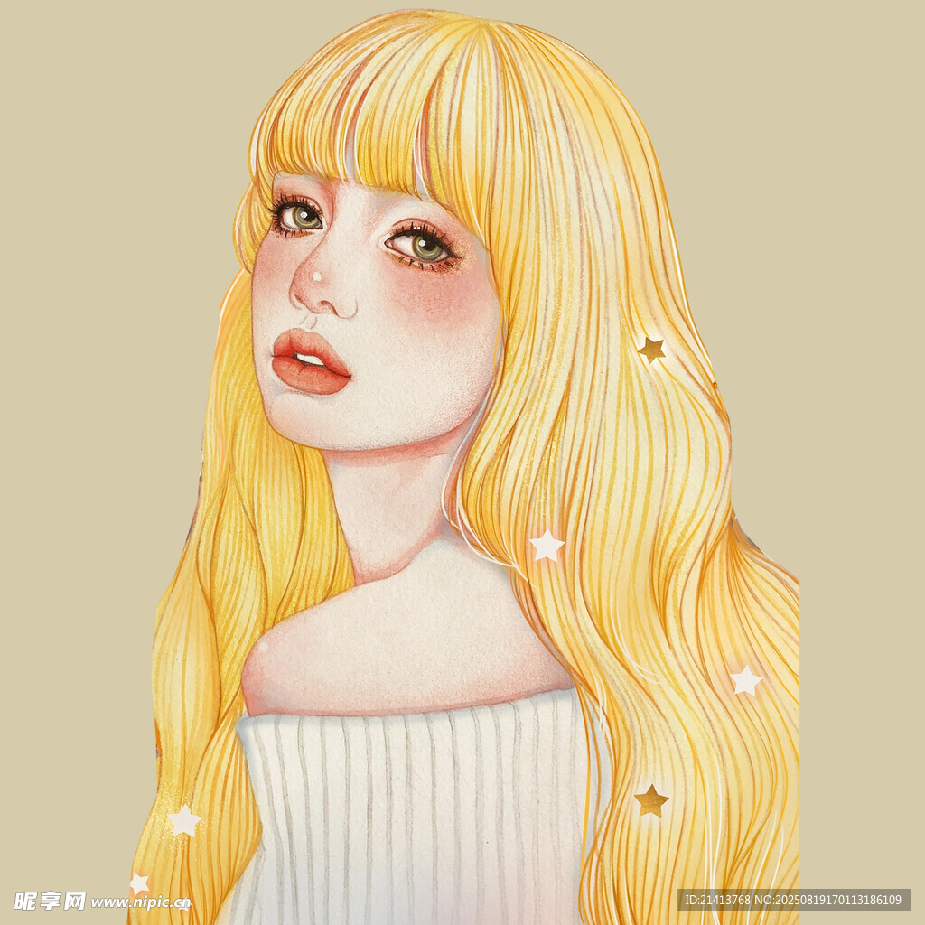 金发少女的温柔梦幻瞬间