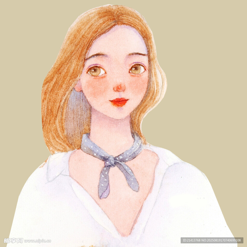 系丝巾的优雅金发女子