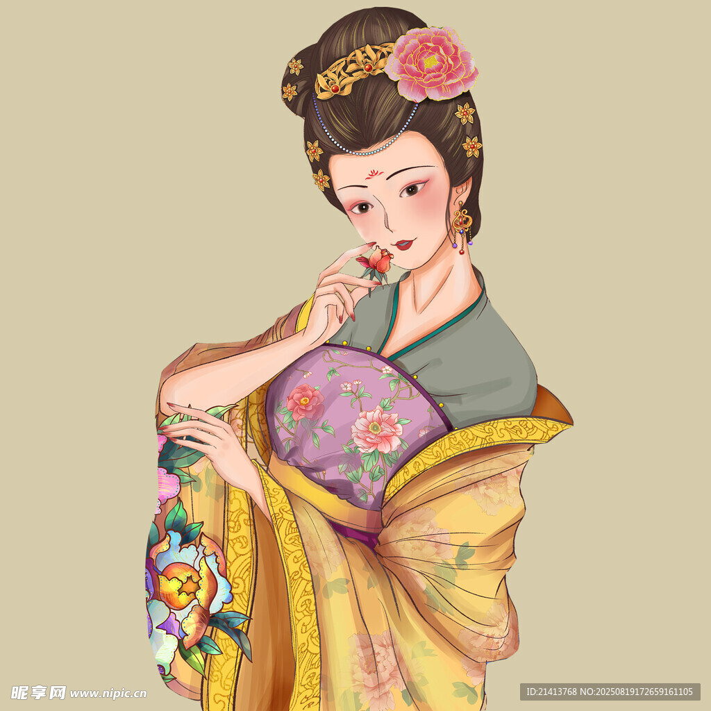 古风持扇优雅古典美人
