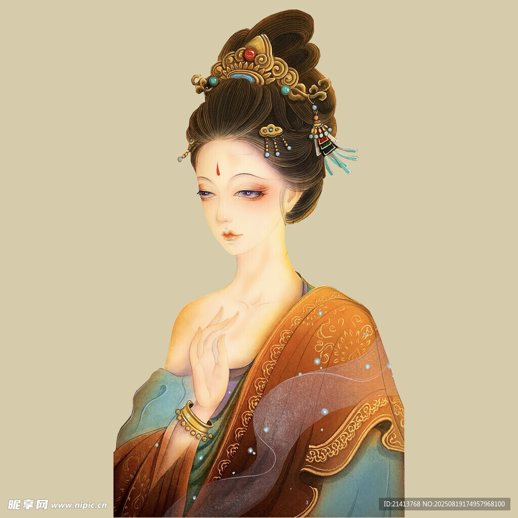 唐代古风美人形象