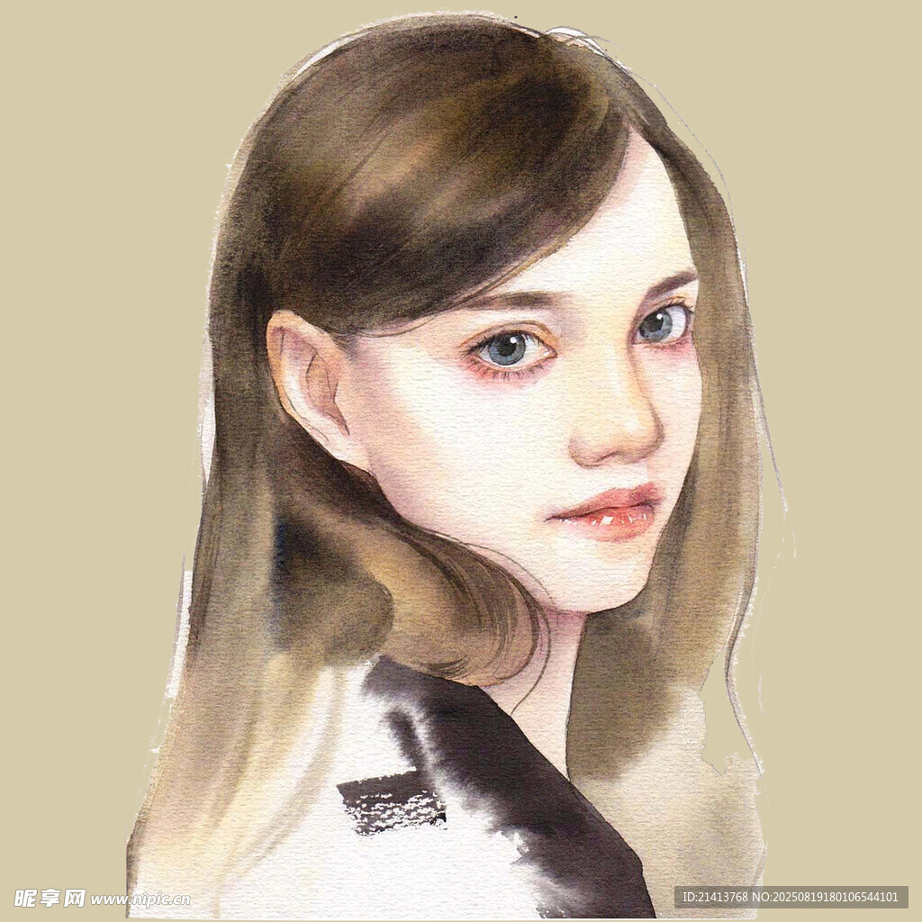 长发女子与猫咪的温馨画面