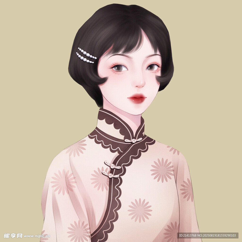 古风旗袍少女形象
