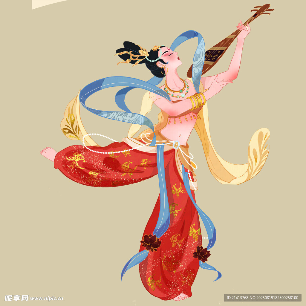 敦煌飞天舞女形象