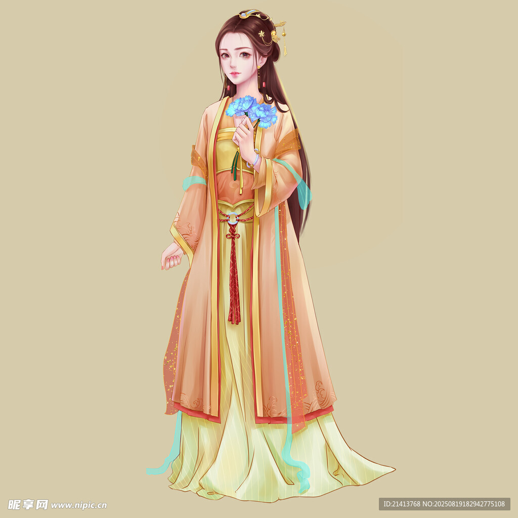 古风女子华丽汉服形象