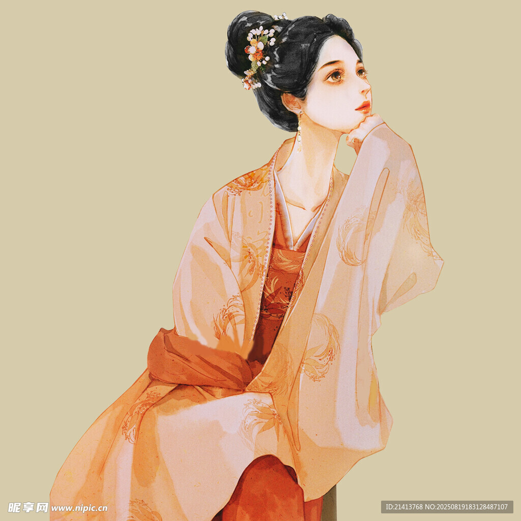 古风女子典雅服饰造型
