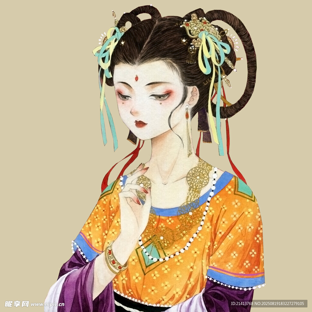 古风华丽服饰女子形象