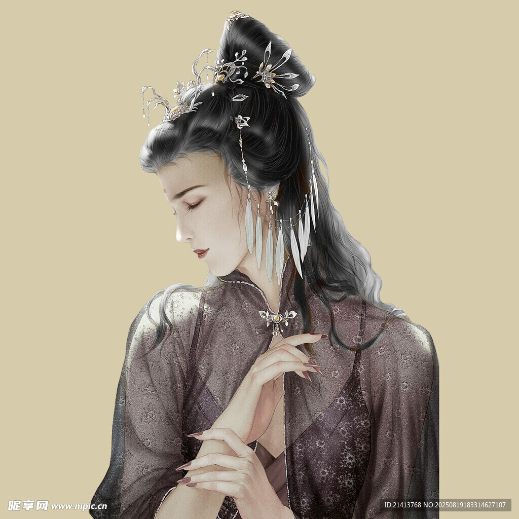 古风女子优雅姿态