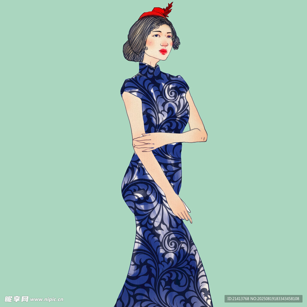 优雅旗袍女子 古典韵味浓