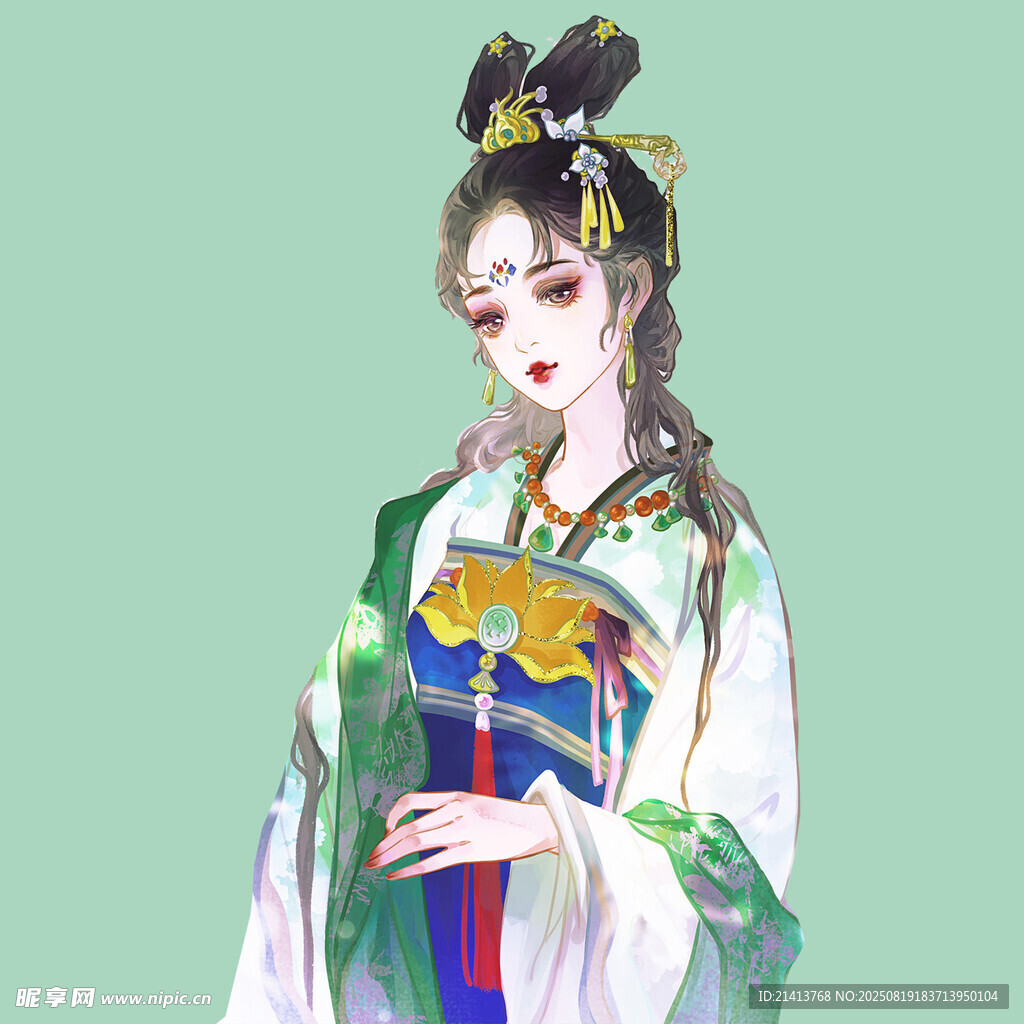 古风汉服女子优雅造型