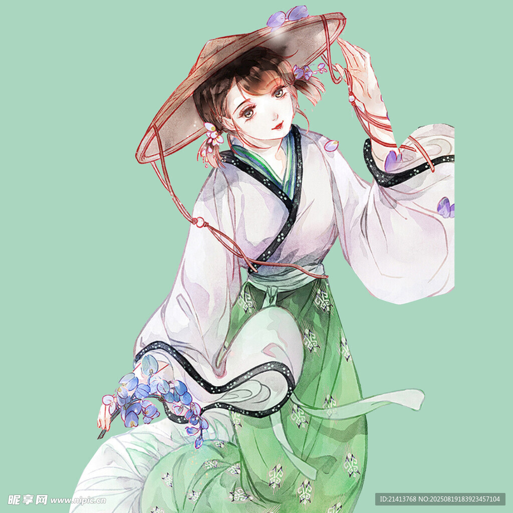 古风持伞飘逸女子