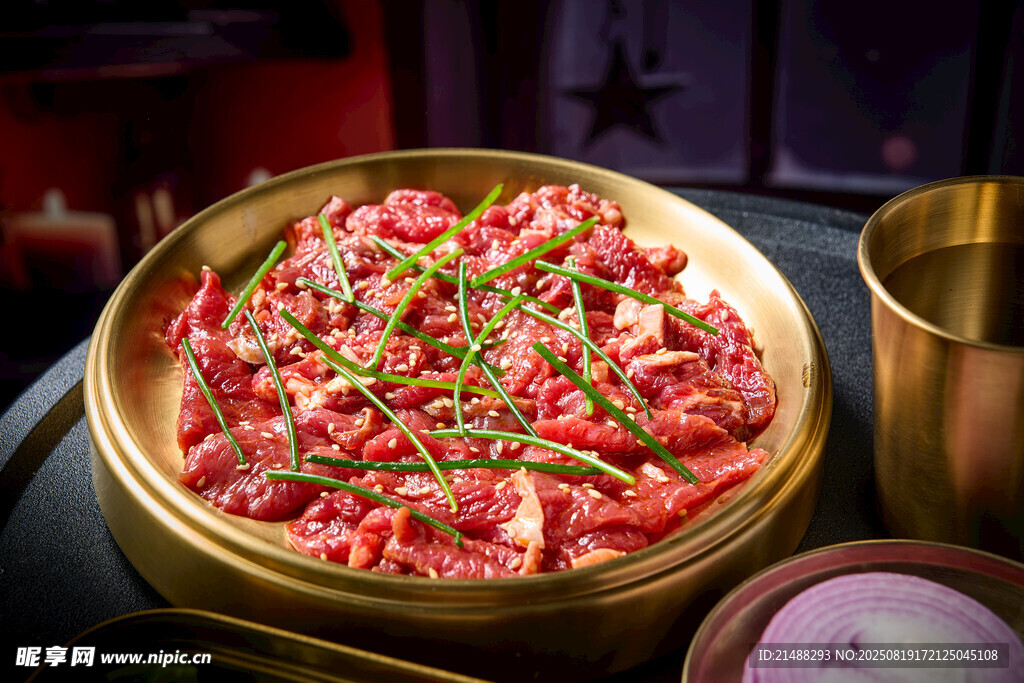 鲜拌牛肉 烤肉食材