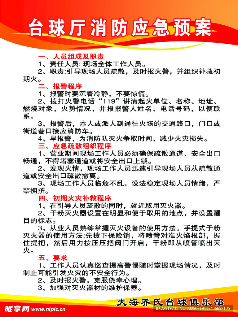 会演厅应急须知