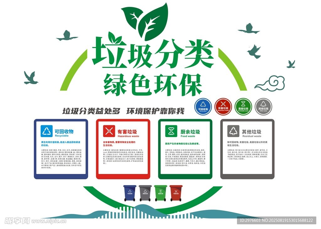 垃圾分类绿色环保宣传海报
