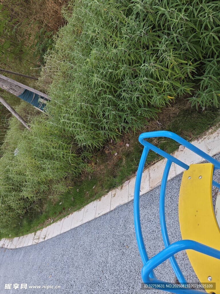 高空视角下的游乐设施一角