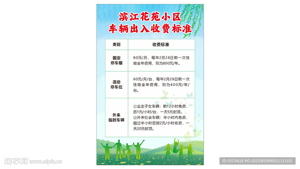 车辆出入收费标准
