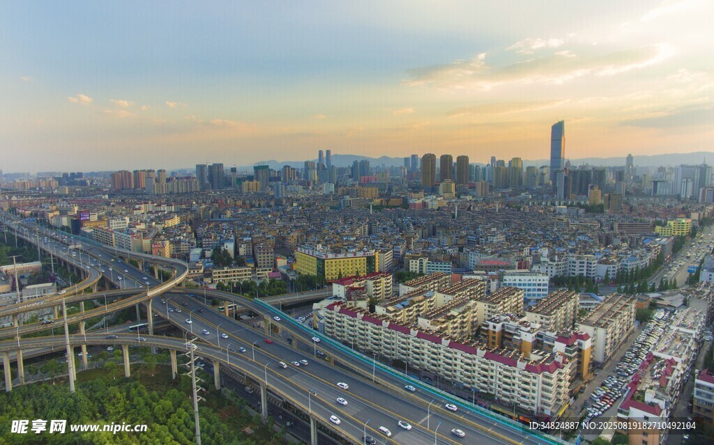 城市交通全景俯瞰图