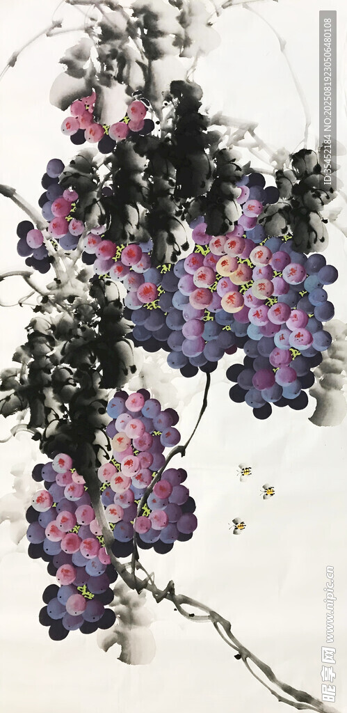 水墨葡萄图