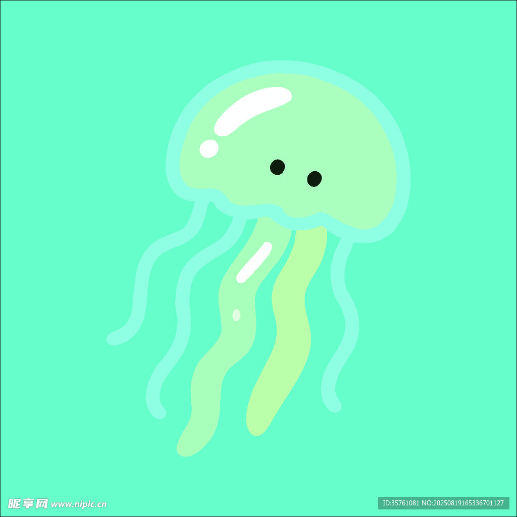 水母创意抽象儿童手绘插画