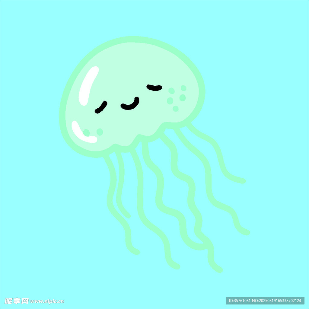 水母创意抽象儿童手绘插画