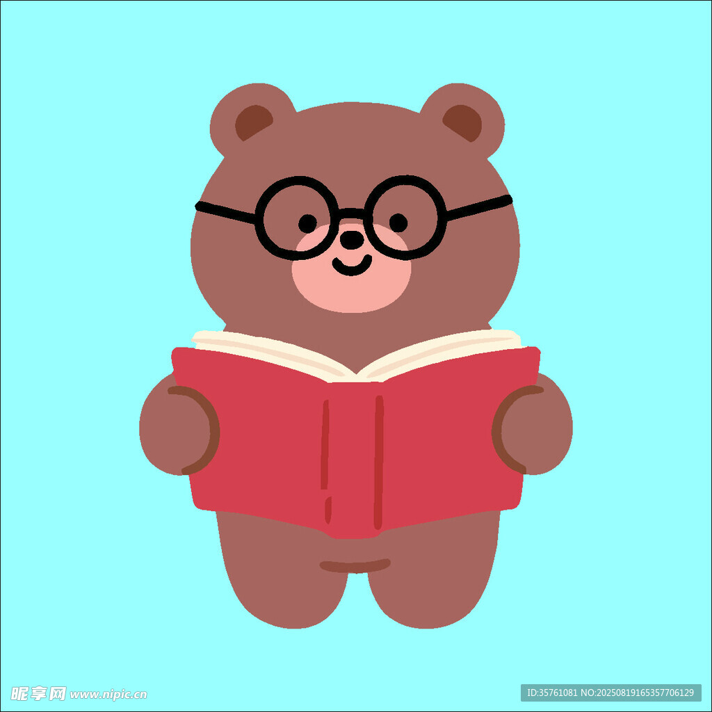 小熊创意抽象儿童手绘插画