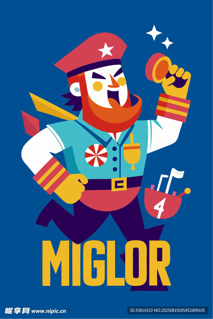 卡通海盗形象MIGLOR
