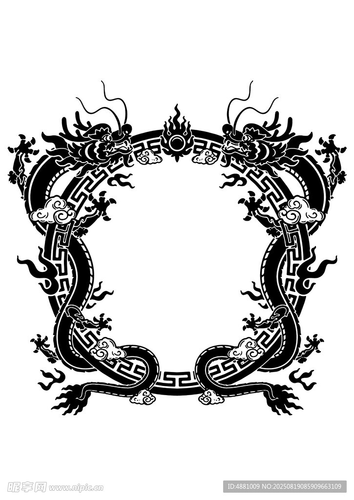 矢量吉祥龙纹
