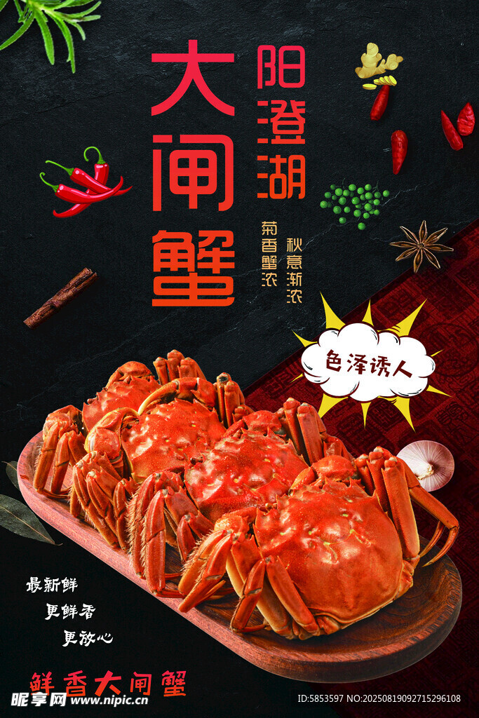 大闸蟹海报