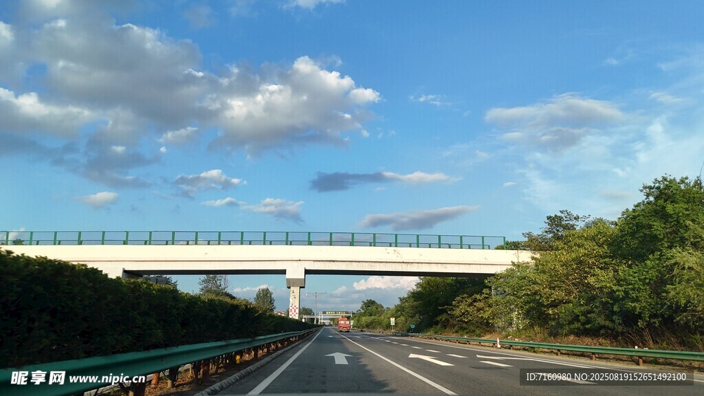 公路上的高架桥风景