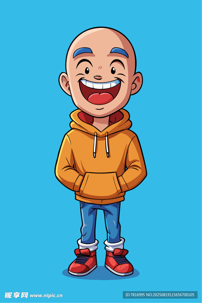 微笑的光头潮人