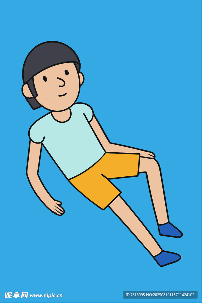 躺着的男孩