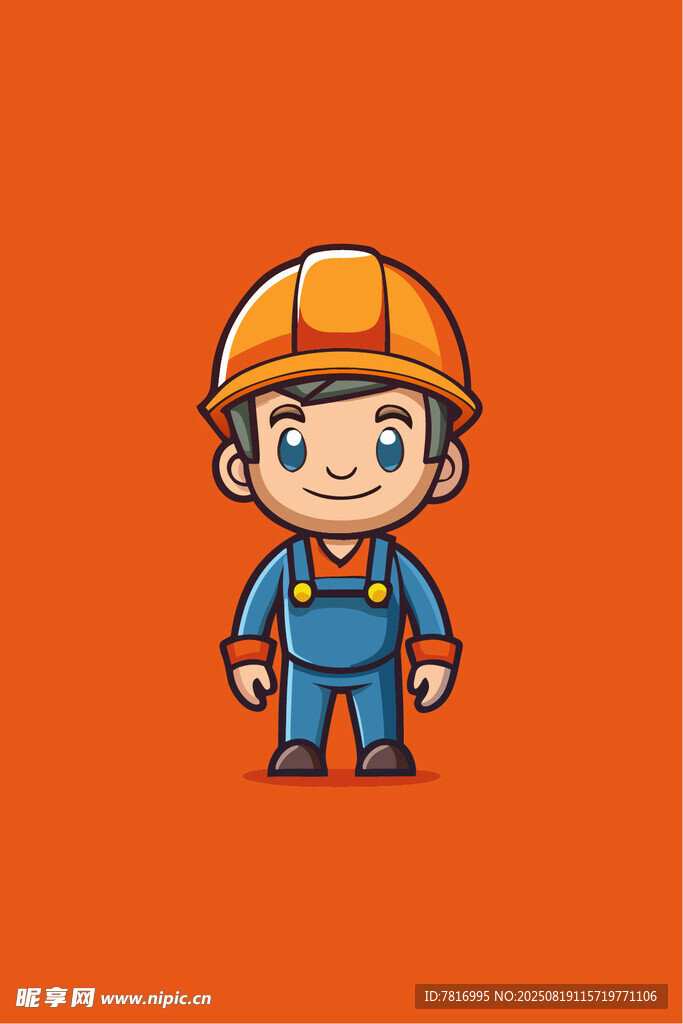 卡通建筑工人形象