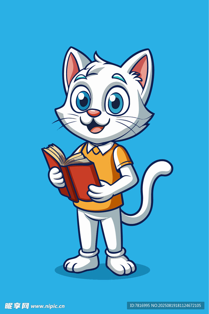 读书的可爱猫咪