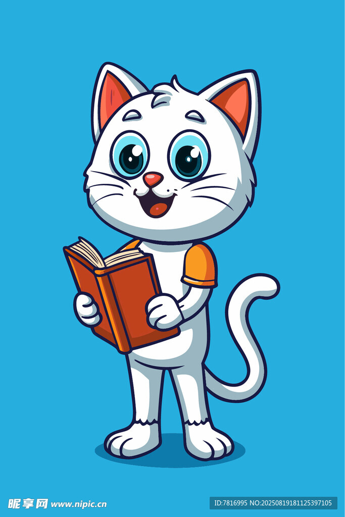 读书的可爱猫咪