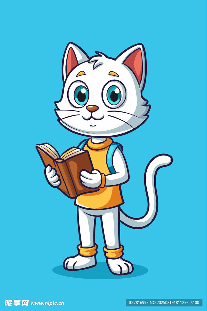 读书的可爱猫咪