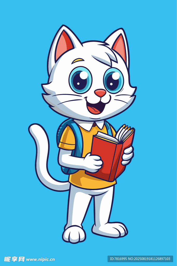 读书的可爱猫咪